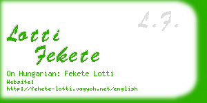 lotti fekete business card